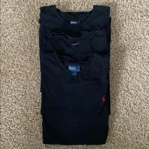 12 Black polo t-shirts